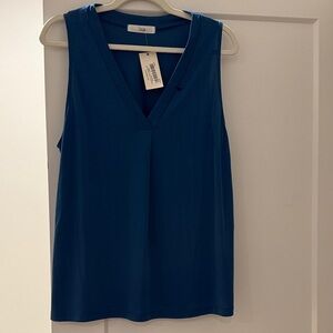 Tease Deep Blue V-Neck Tank Top
